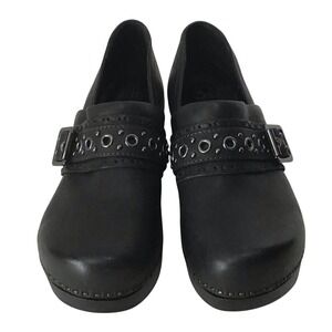 Söfft‎ Cadee Black Leather Slip Resistant Work Clogs Nurse Teacher Comfort 7.5